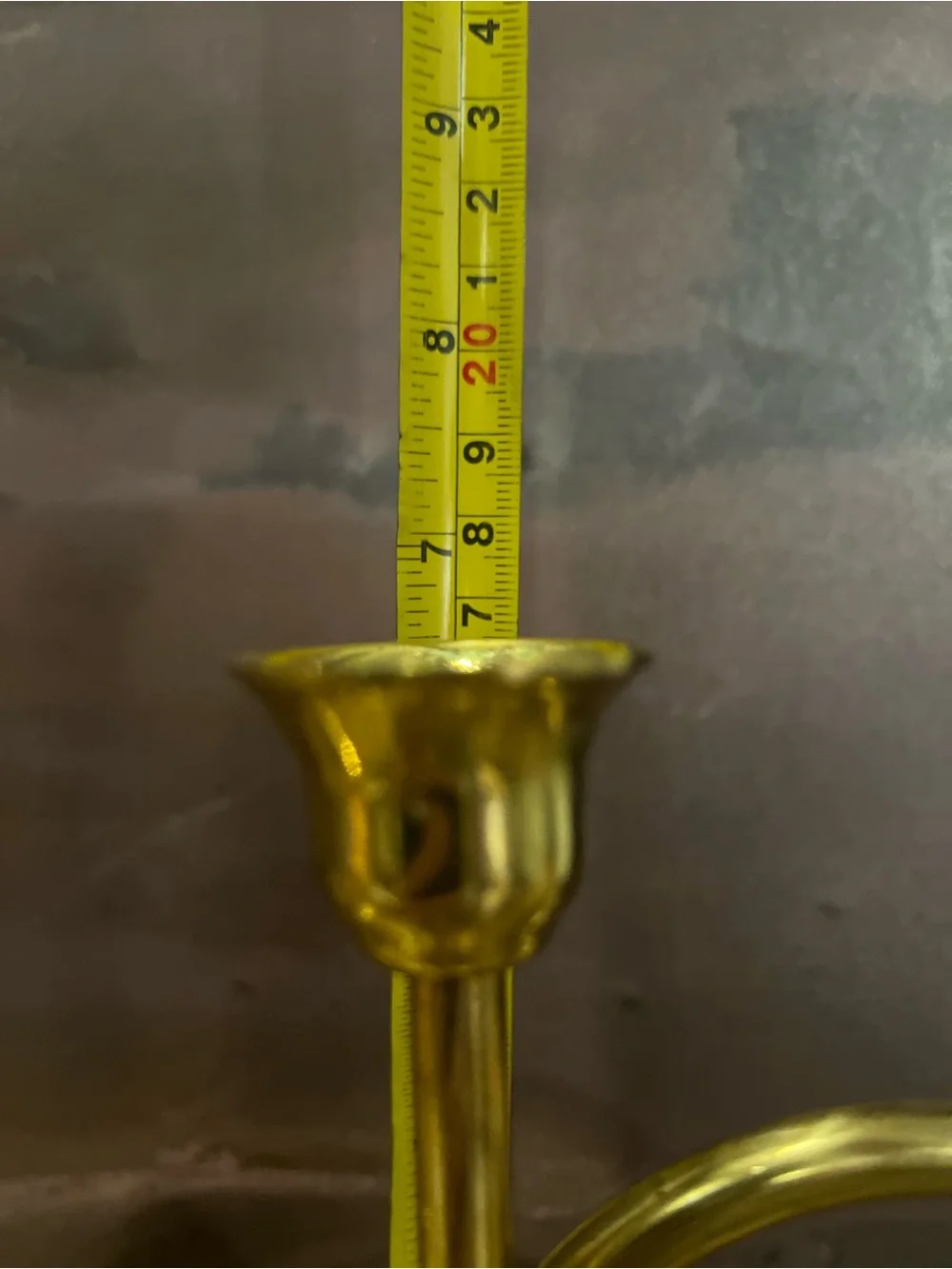 Vintage Silvestri Brass Bugle Horn Candlestick Holders Set of 3